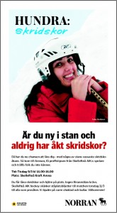 El anuncio muestra a la cristiano palestina Suha Hazboun, una de los numerosos participantes en la iniciativa de integración de Norran, llevada a cabo en cooperación con el equipo local de hockey sobre hielo.
